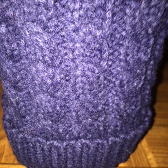 JUST COZY KNIT HAT BONNET.  ONE SIZE FITS.  COLOR: BLUE - Picture 2 of 3